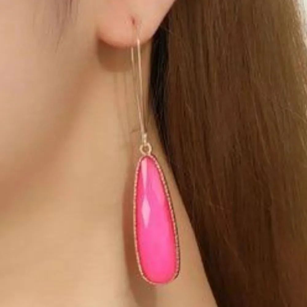 BNW CATHERINE MALANDRINO GOLD &JEWEL EMBELLISHMENTS DROP WOMEN"S EARRINGS